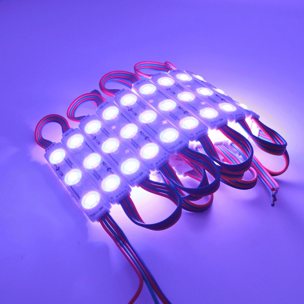 20 штук DC 12V Светодиодный модуль RGB SMD 5050 3 светодиодный s подачи сигнала светильник