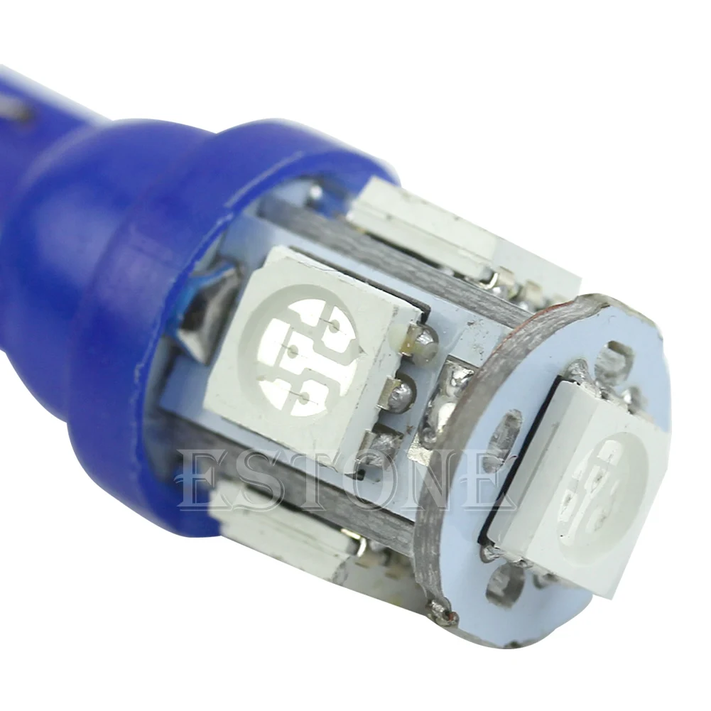Новый 1 шт. T10 5 светодиодный 5050 SMD 194 168 W5W синий светильник на танкетке