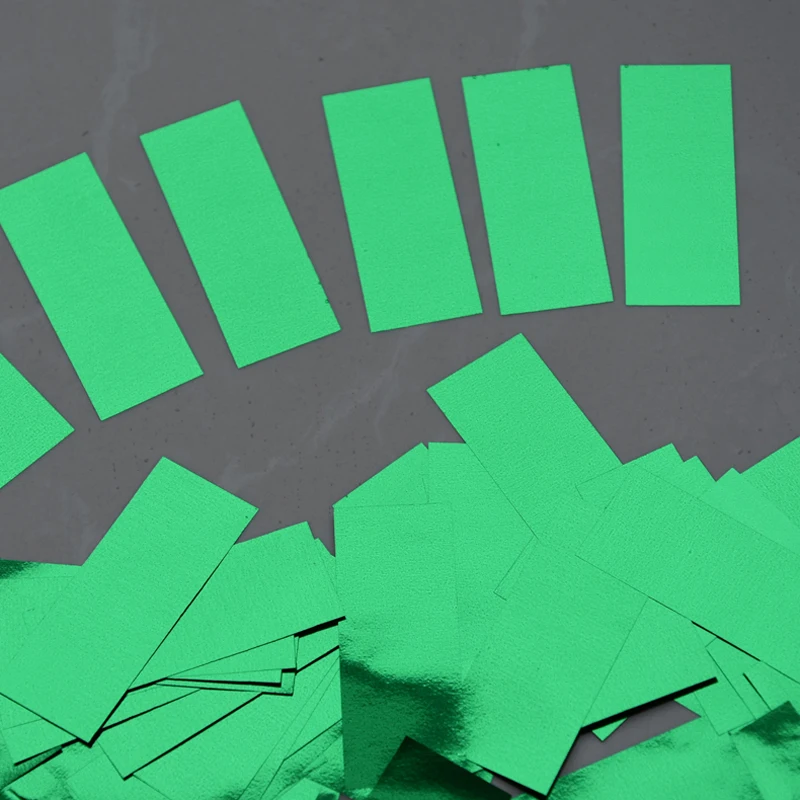 Green Retangular 2*5 см Фольга для домашних животных конфетти измельченные блестки confettis de