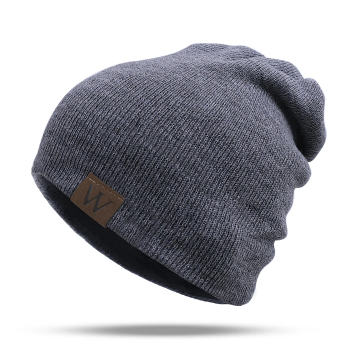 Модная зимняя шапка для мужчин и женщин, одноцветная теплая шапка Skullies Beanies, Мужская зимняя вязаная шапка, женская зимняя шапка унисекс