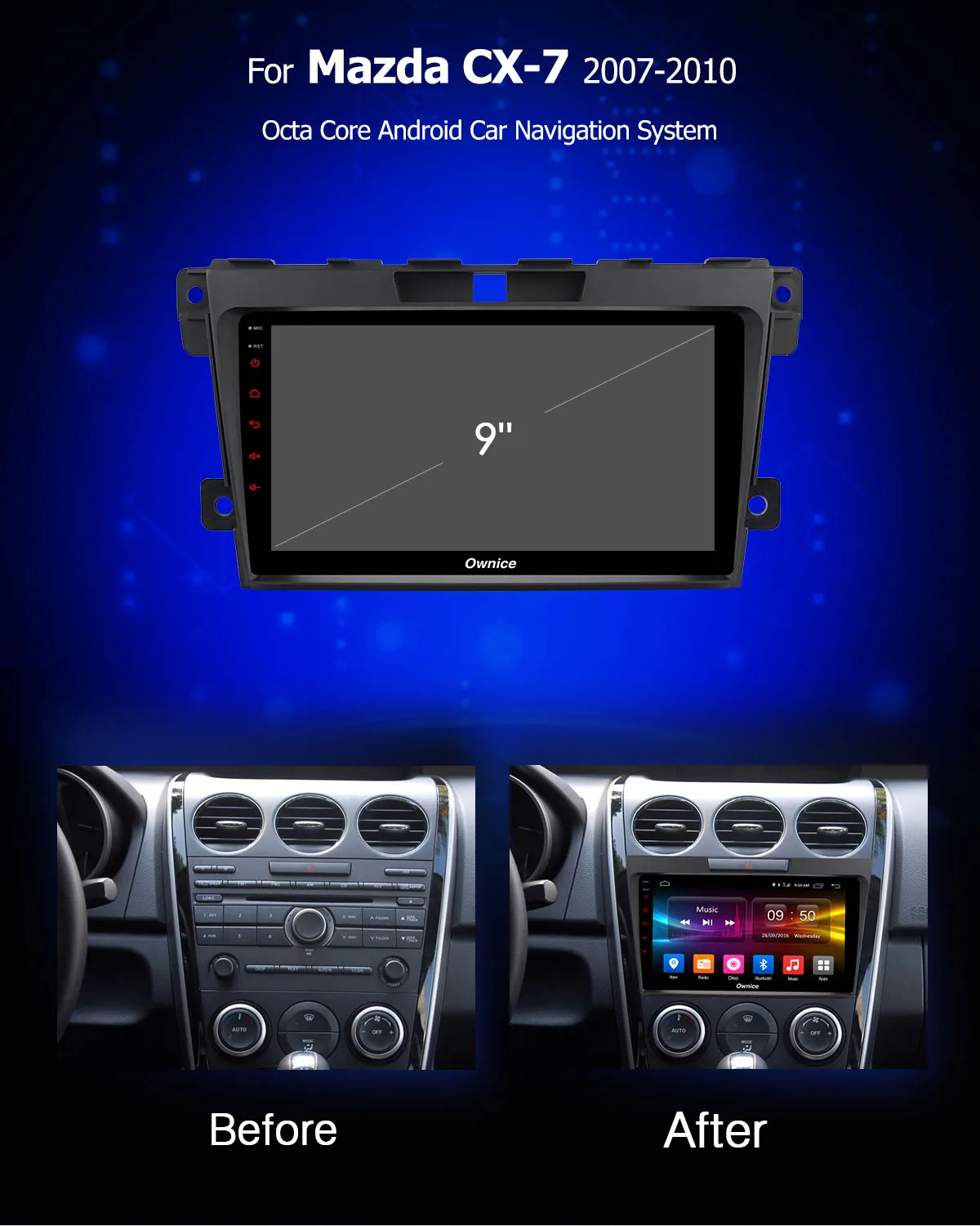 Ownice K1 K2 Android 8 1 автомобиль радио для Mazda CX7 CX 7 навигации 2007 2008 2009 2010 авто мультимедиа