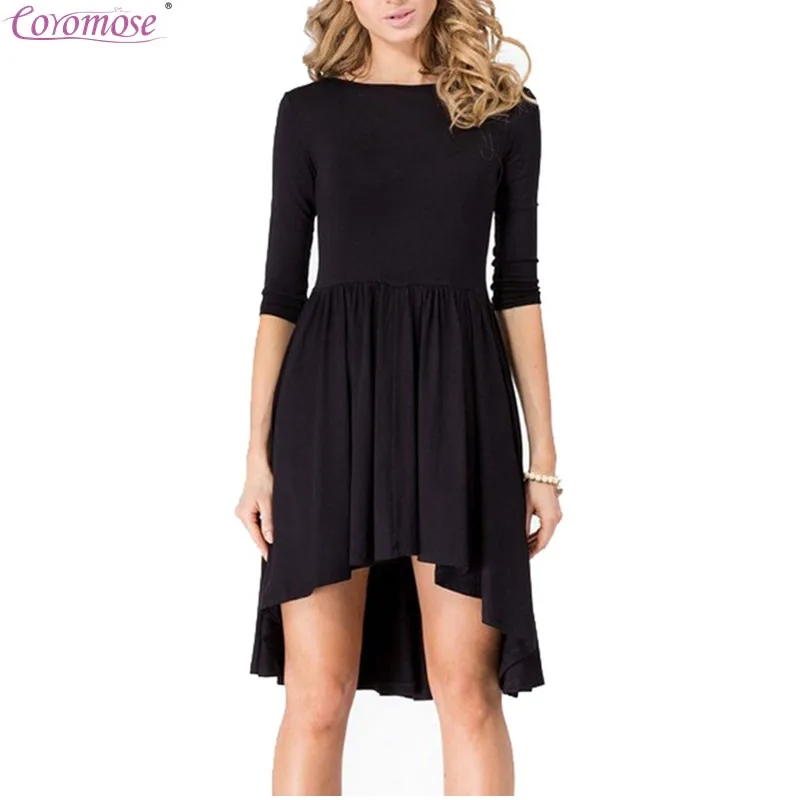 У Женская Мода V платье на бретелях с асимметричным подолом Повседневное