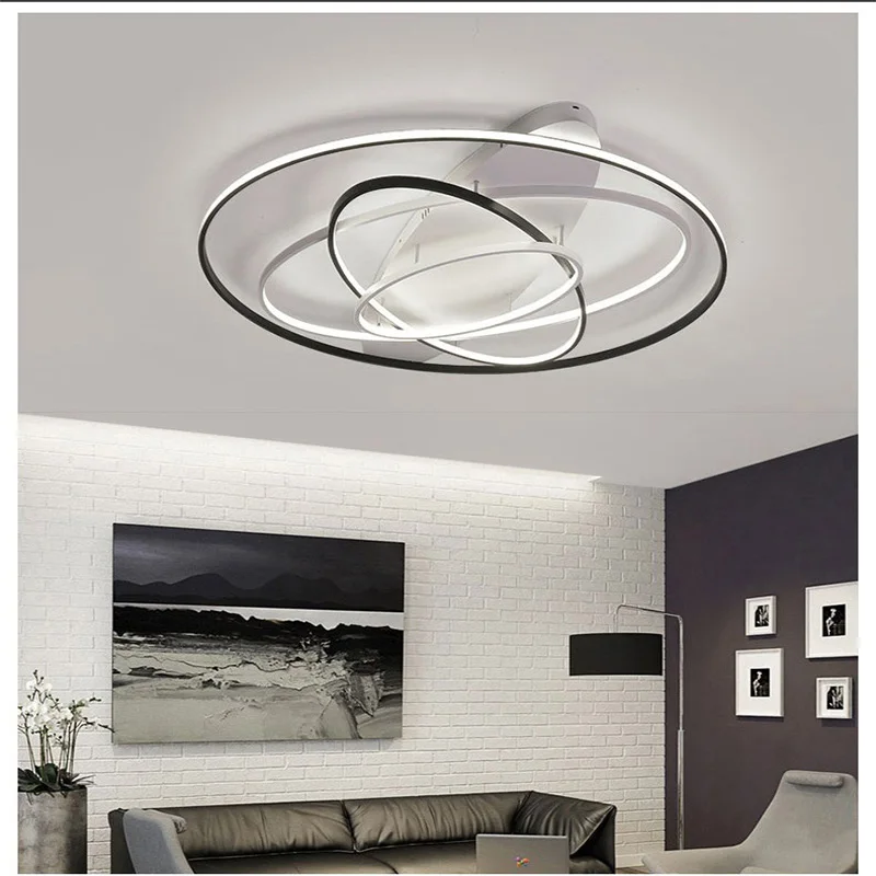 Новая популярная круглая современная светодиодная люстра с регулируемой