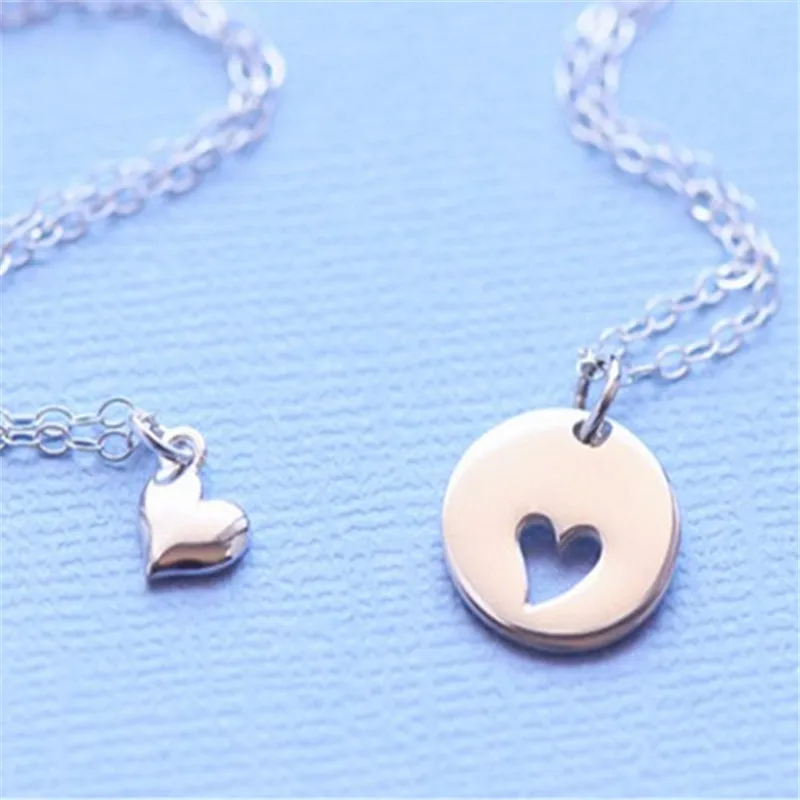 2 шт./комплект женское колье с подвеской в виде сердца|mom necklace|necklace heartnecklaces & pendants |