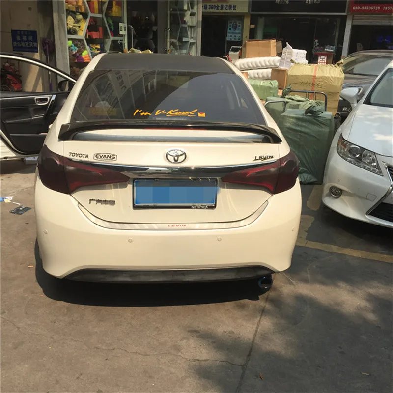 Спойлер для Toyota Corolla 2014 2017 corolla спойлер со светом высокого качества ABS Материал