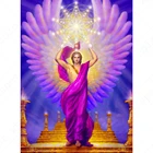 Алмазная живопись, полноразмернаякруглая картина из страз крылья ангела и задние крылья, искусственная живопись, декор LE01420