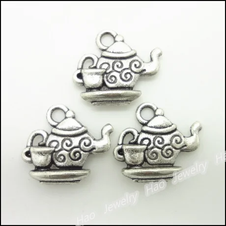 65 шт винтажные Подвески Чайный набор кулон античное серебро подходят браслеты