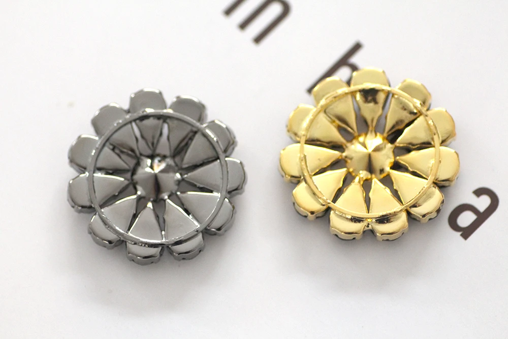 38 мм круглый черный цветок Форма пришить на горный хрусталь с когтями установка