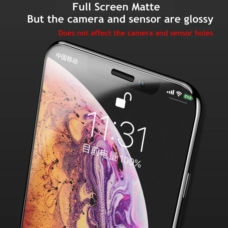 Xwmkai 2.5D полное покрытие матовый экран протектор Закаленное стекло для Iphone X Xs max Xr 6