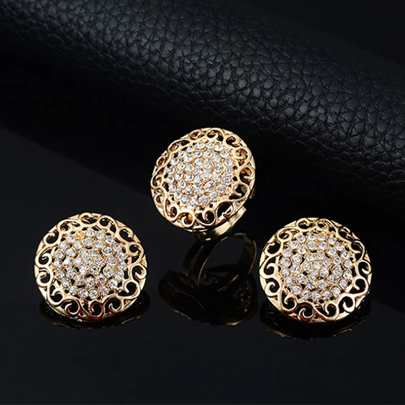 Торжественное роскошное свадебное ожерелье s Ювелирные наборы Золотое колье с