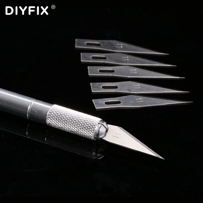 DIYFIX нож для ремонта мобильных телефонов с 6 лезвиями Очищающий резак инструмент