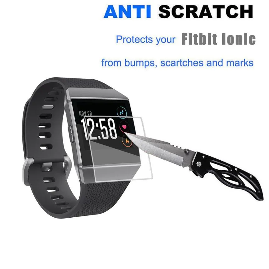 Пленка-защита Clear Explosion-proof LCD TPU Full Cover для экрана Fitbit Ionic наручных устройств умных часов релогио хорлоэ з2 он.