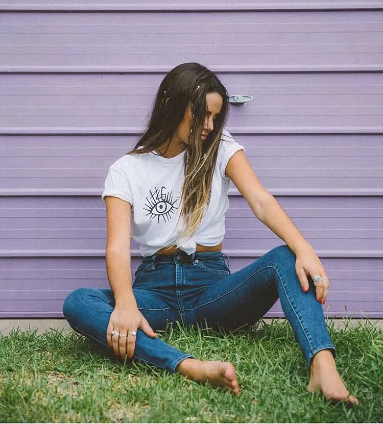 Футболка женская с принтом глаза милая Повседневная рубашка в стиле Харадзюку