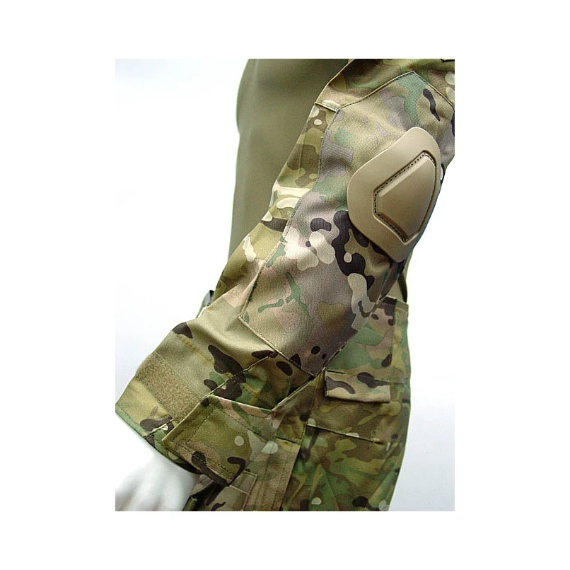 Военная боевая рубашка и брюки с налокотниками наколенниками Тактический костюм