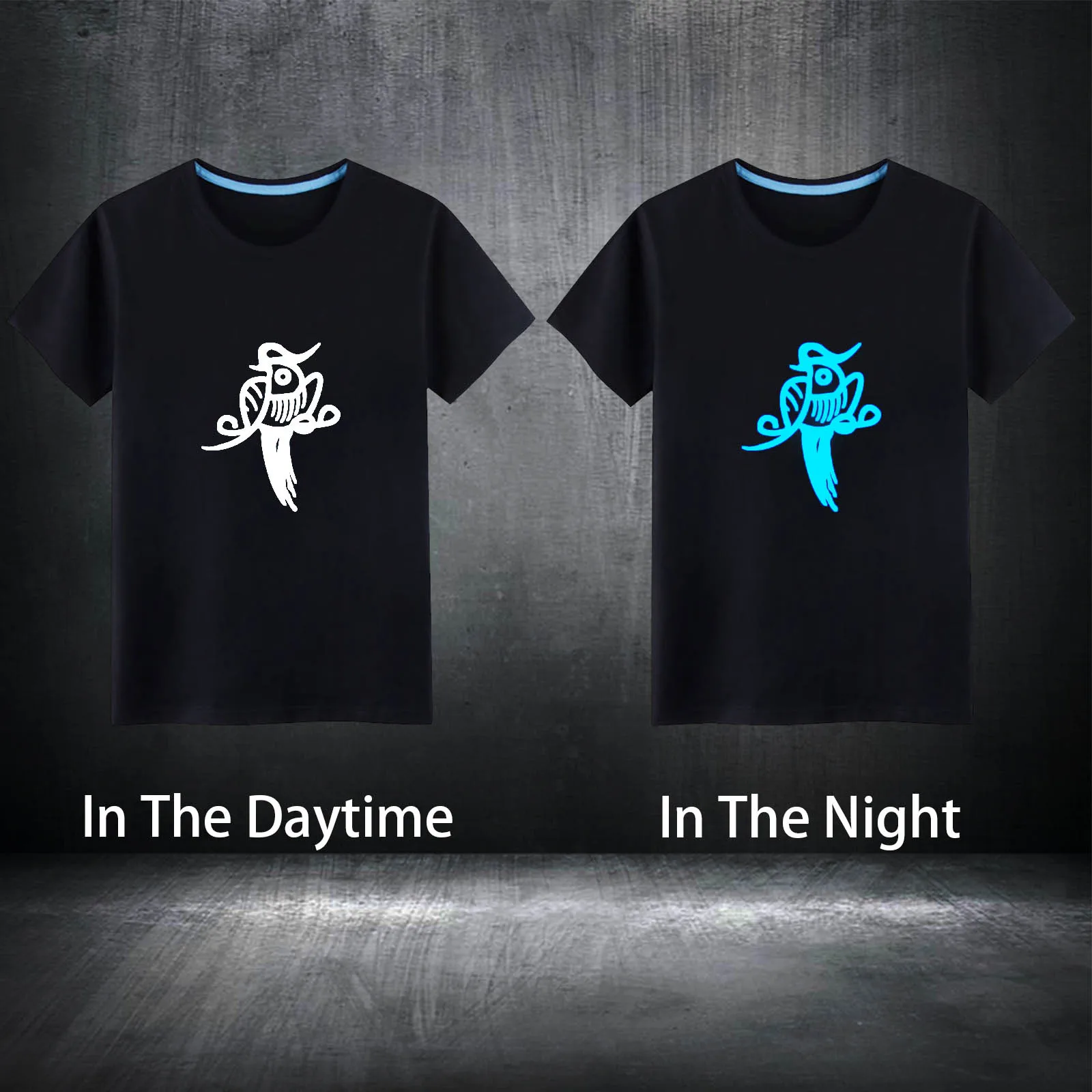 100% хлопок Детская/мужская летняя флуоресцентная футболка для Маджонга покера