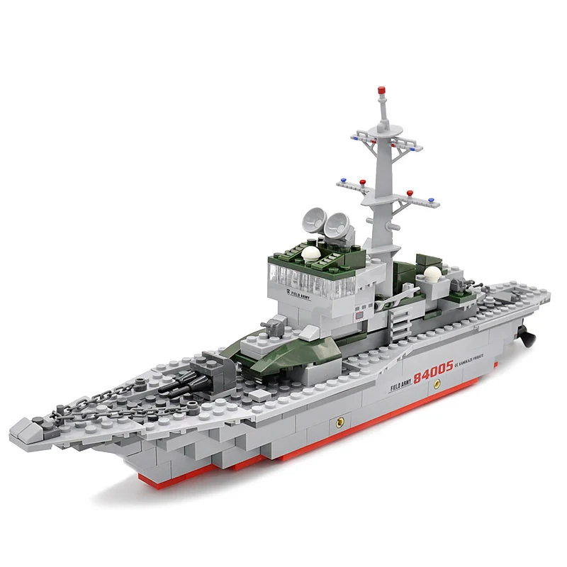 KAZI 84005 Cruiser Army Military Frigate Building Blocks War lege Navy Vessel Boat Bricks Toy For Kids Gift | Игрушки и хобби