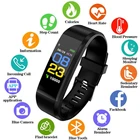 Смарт-браслет 115 Смарт-часы для мужчин пульсометр браслет для измерения артериального давления фитнес-трекер Smartband браслет 15 для ios android телефон