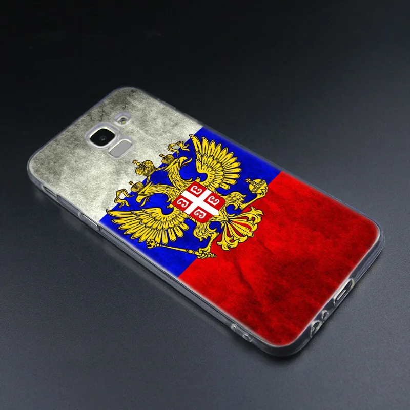 Мягкий силиконовый чехол с эмблемой российского флага для Samsung Galaxy J2Pro J4 J6 J8 2018 J3 J5