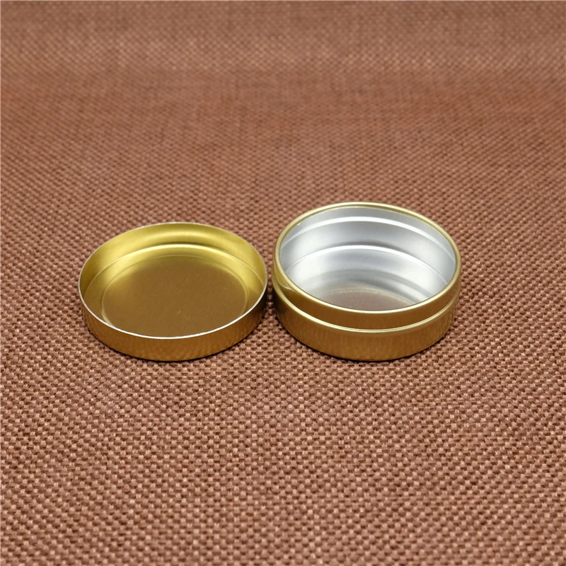 

10g Empty Gold Jar Small Lip Balm Cosmetic Cream Aluminum Bottle Free Shipping