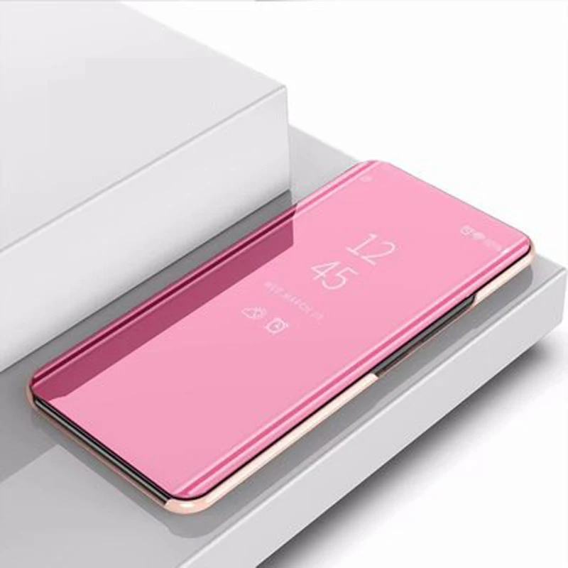 Rose gold Умный зеркальный флип-чехол для Xiaomi Redmi Примечание 7 8 6 5 Pro Redmi 7 7A фотоаппаратов моментальной печати 7S 5A GO 8A 6A S2 5 6plus K20 Pro Note 4X3 5A 5 Чехол Крышка - Цвет: Rose gold