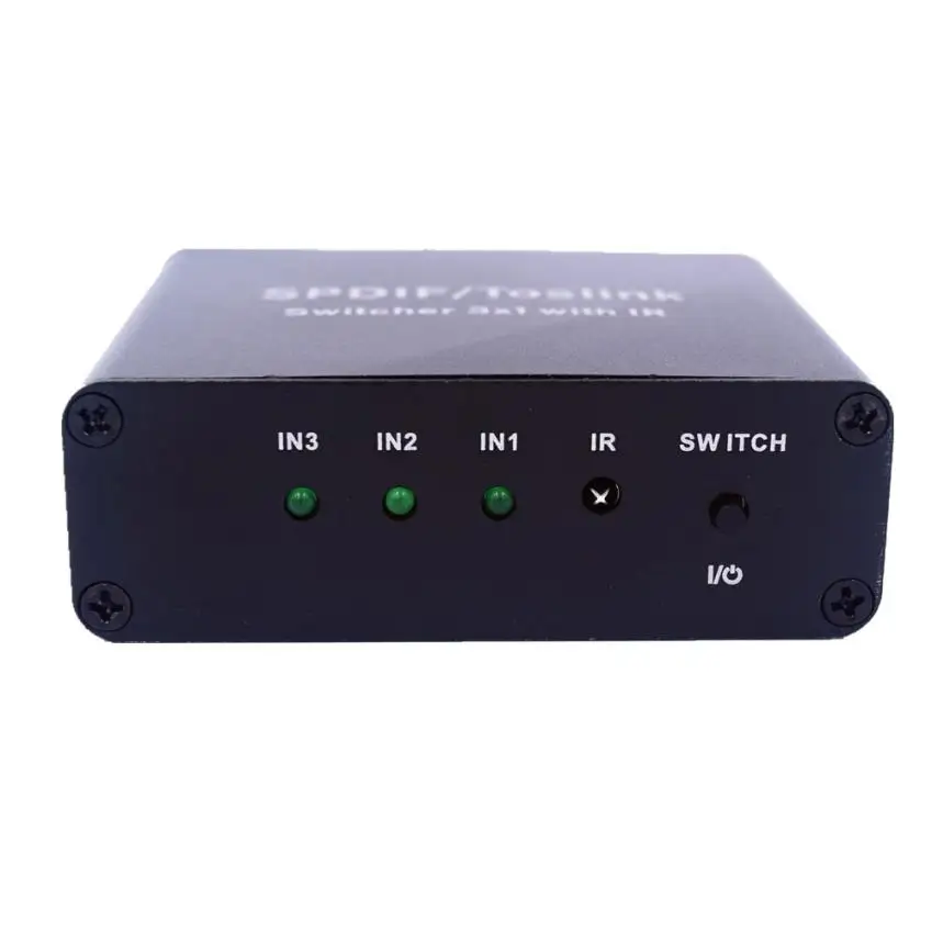 Цифровой оптический аудиопереключатель HL 2017 SPDIF/TOSLINK 3x1 с тремя входами на один