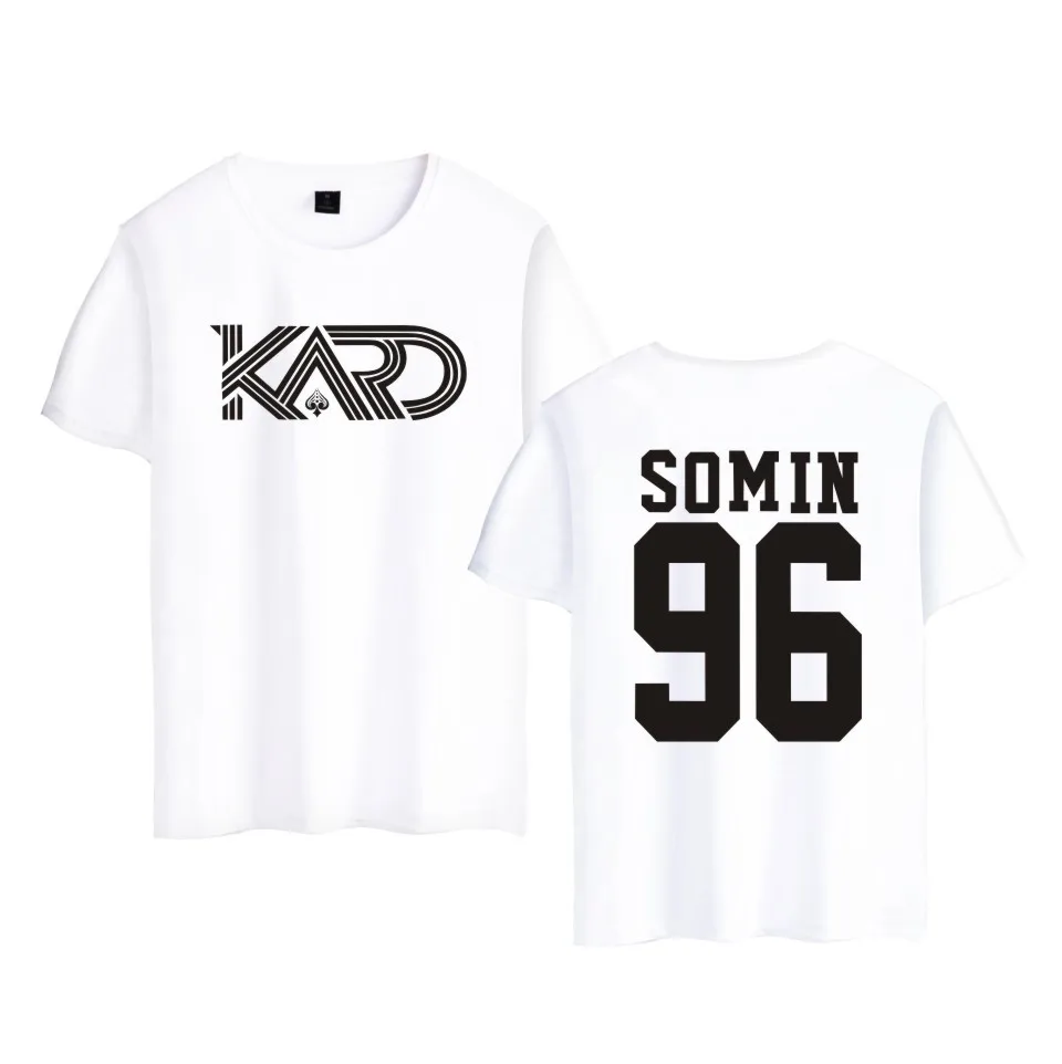 Корейская коed group K.A.R.D Футболка K-Pop Moombahton EDM KARD модная футболка с короткими