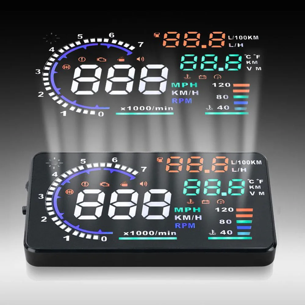A8 5 &quotHUD Дисплей автомобильный коллиматорный светодиодный ветрового стекла