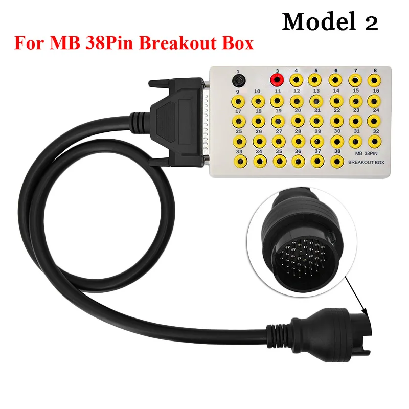 OBDII Breakout Box OBD OBD2 Break Out Box автомобильный протокол детектор авто тест-бокс автомобильный разъем через - Цвет: Белый