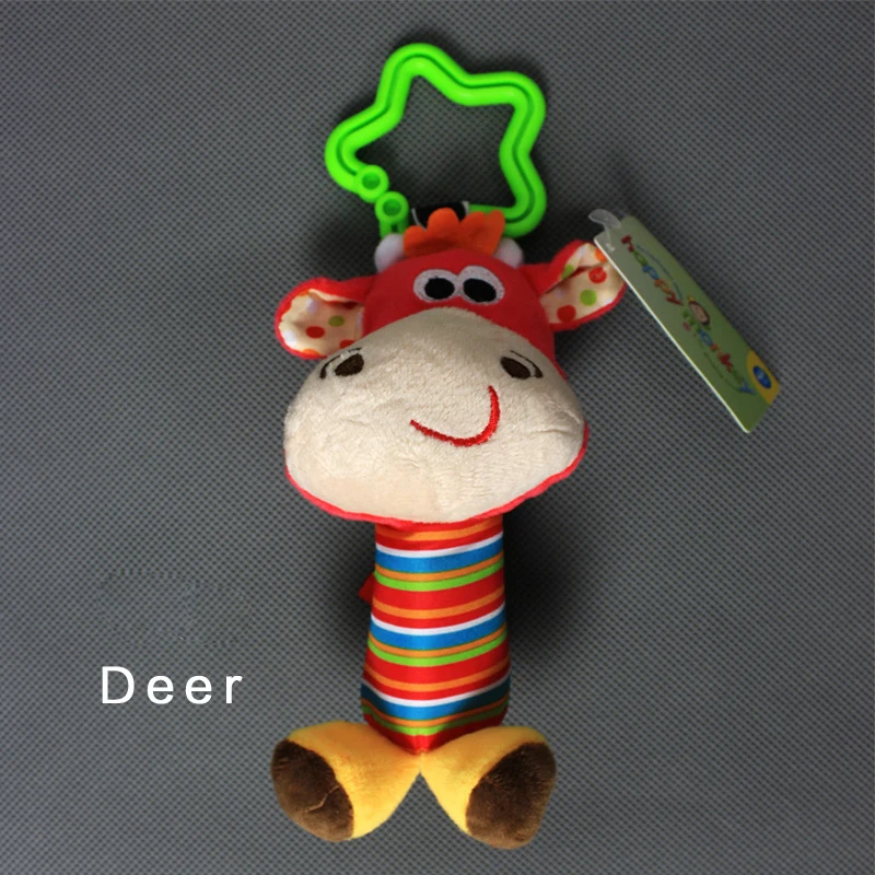 Deer Детская погремушка, детская кроватка, мобильная коляска, игрушки, 0-12 месяцев, плюшевое животное, кровать, висячий Колокольчик для новорожденных, Обучающие сенсорные игрушки для детей - Цвет: Deer