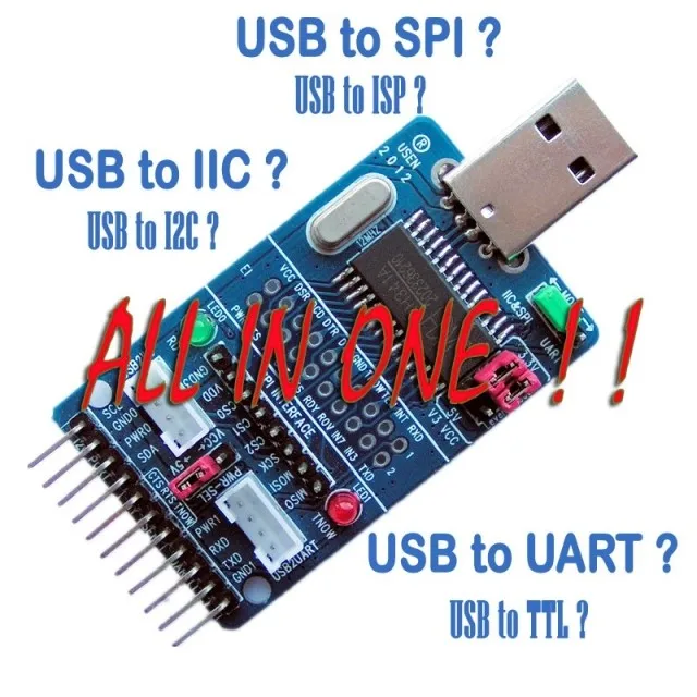 CH341A USB в I2C/IIC/SPI/UART/TTL/ISP адаптер EPP/MEM параллельный порт конвертер | Инструменты