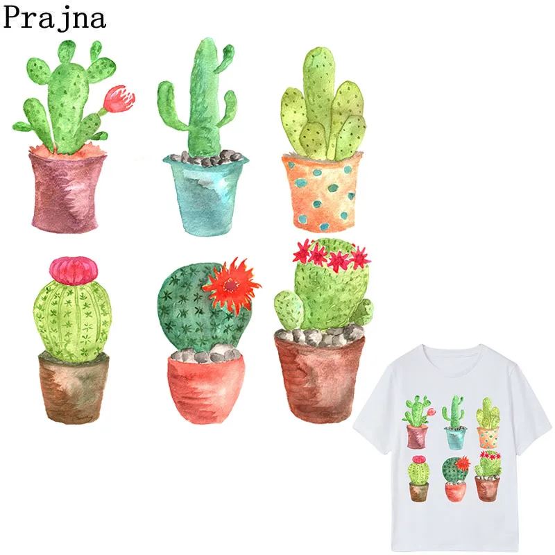 Prajna кактус патч для одежды моющийся Утюг на заплатках DIY футболка свитер