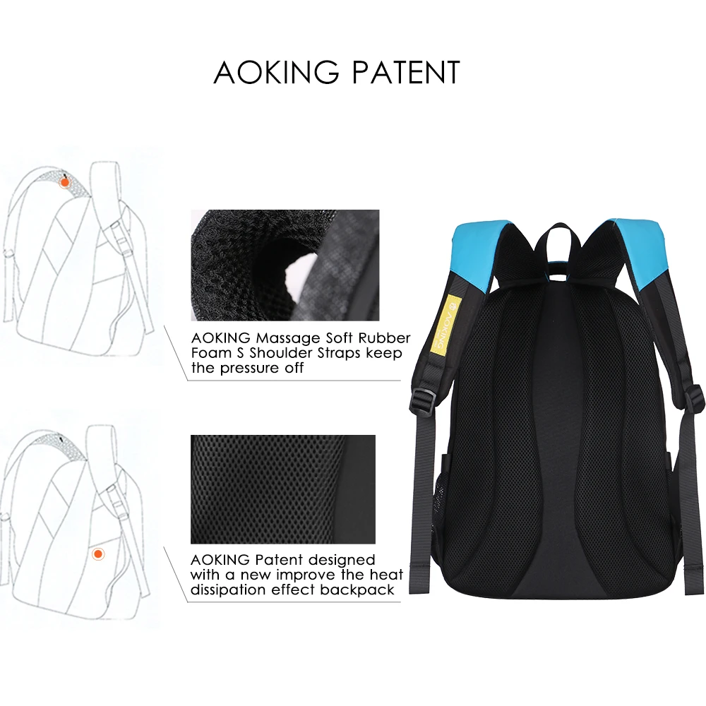 Aoking Повседневный дорожный мужской рюкзак для компьютера школьные рюкзаки отдыха