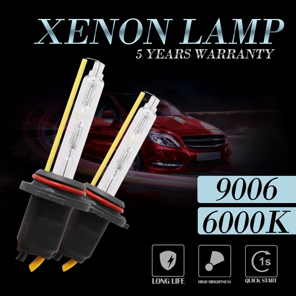 2 шт. AC 12 В в Вт 55 ксенон 9006 HID Conversion Kit HB4 лампы авто фар 6000 К Ксенон|Лампы для