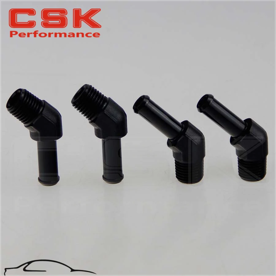 4 шт. алюминиевый 3/4 &quotNPT Мужской 45 градусов до 3/4&quot шланг соска AN12 фитинг BK|an12