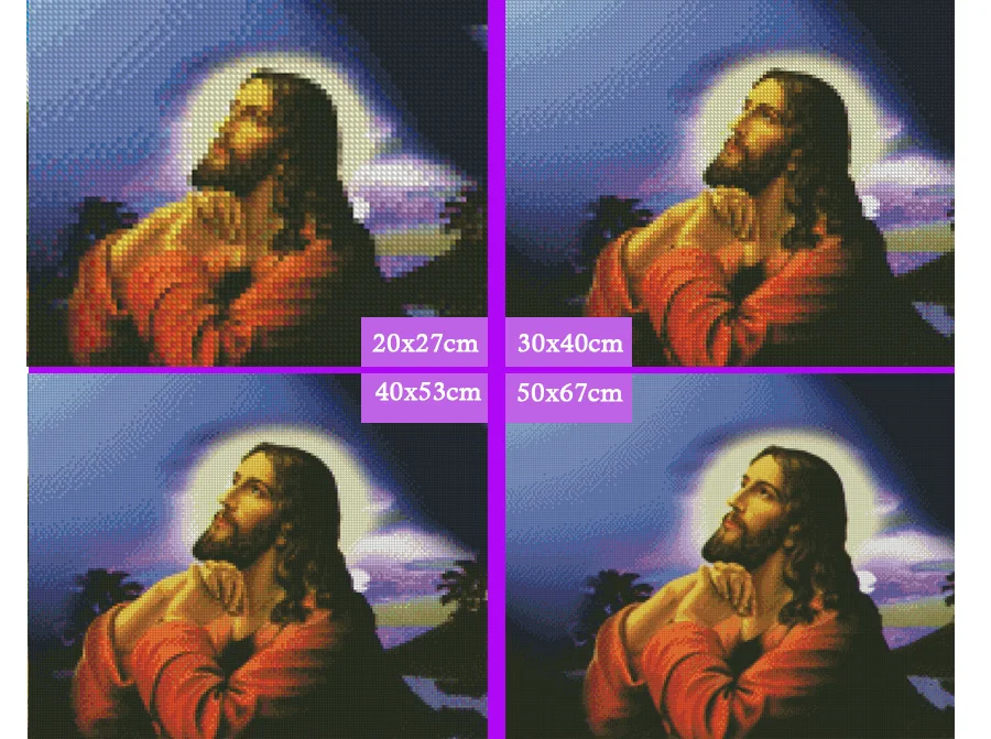 100% Full 5D Diy Daimond Painting Praying Saints 3D Diamond Round Rhinestone Diamant Embroidery Religious Icon | Дом и сад