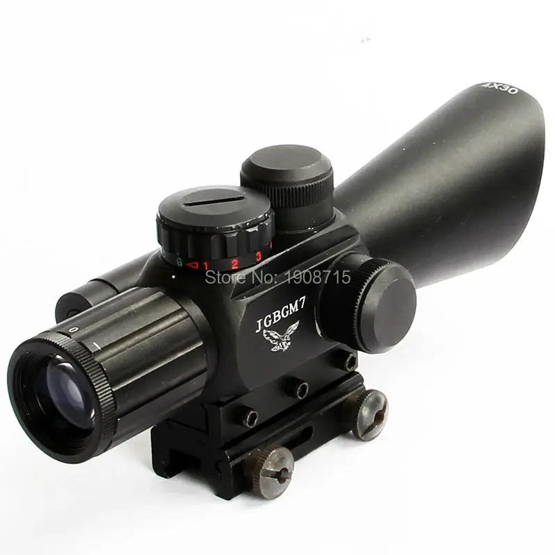 Охота Оптика JGBG M7 4X30 Красный Зеленый Дальномер График Прицел | Спорт и
