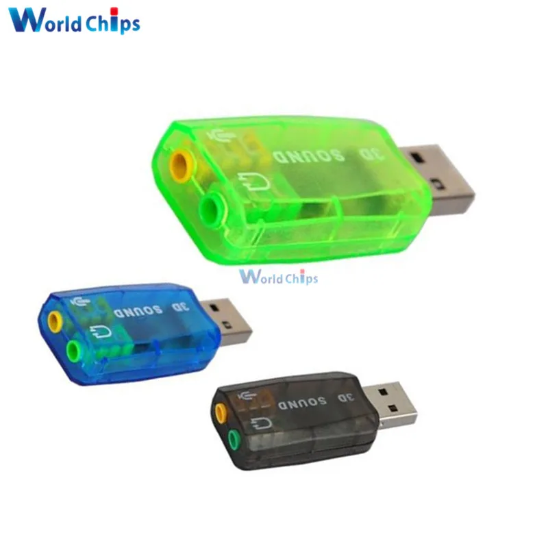 Чипсет CM108 USB 2 0 в 3D адаптер для звуковой карты виртуальная Звуковая дорожка 5 1 CH |