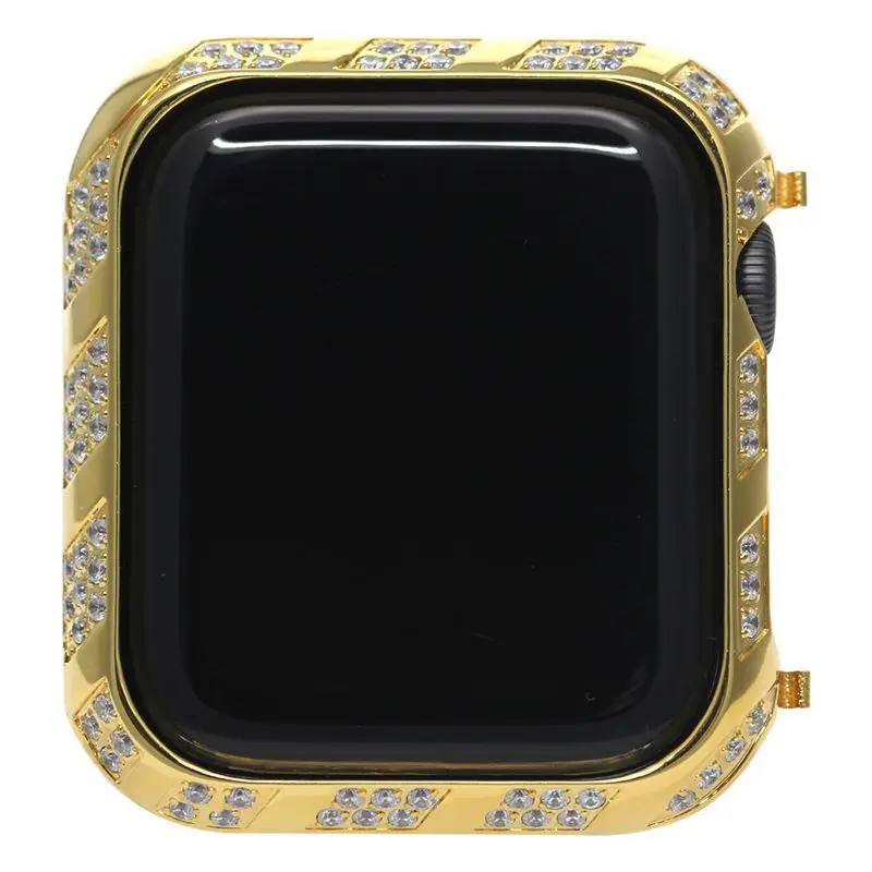 Алмазная оправа с алмазным чехлом для Apple Watch 4 44 мм 40 мм ремешок Iwatch Чехол протектор Аксессуары для часов