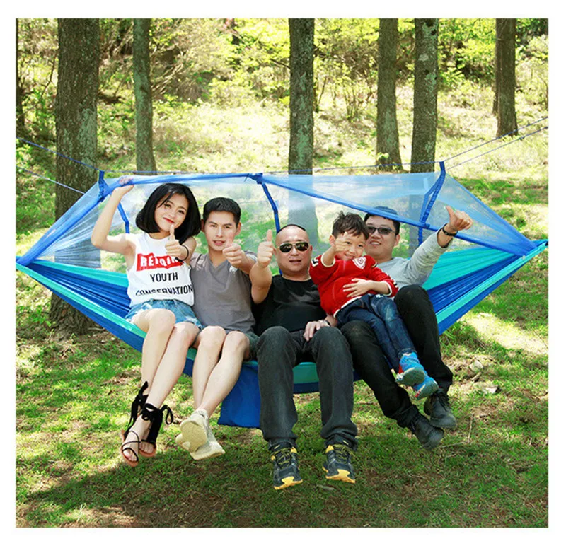 Туристический гамак с ремешком и пряжкой тканевый парашютной тканью для отдыха