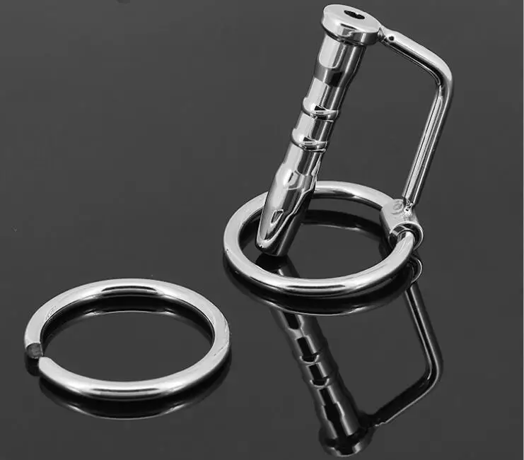 

Male Stainless Steel Bondage Catheter Tube Cock Ring Urethral Sounding Stretching Stimulate Penis Plug Adult BDSM Sex Toy A025