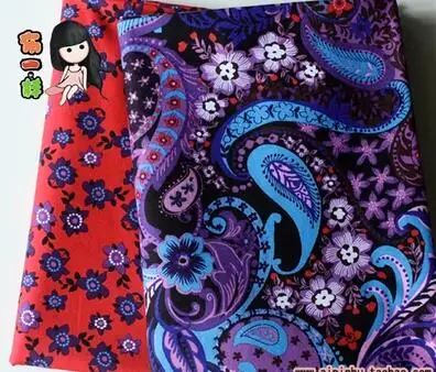 Винтажная хлопковая ткань tecidos 2 шт. 50х50 см пестрая для шитья кукол рукоделия