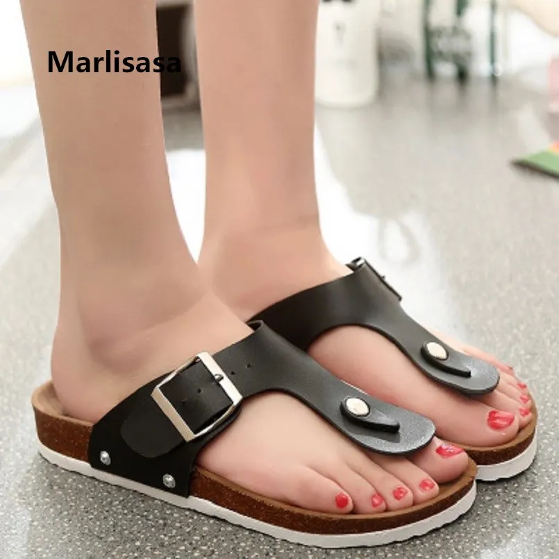 

Marlisasa Women Cute Comfortable High Quality White Flip Flops Lady Casual Street Anti Skid Flip Flops Tongs Masculins F805