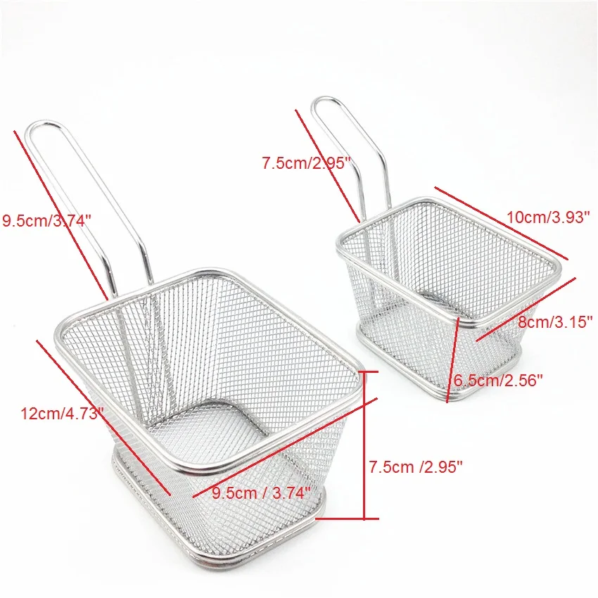 2017 чипы мини корзины для жарки фритюрница из нержавеющей стали корзинный фильтр