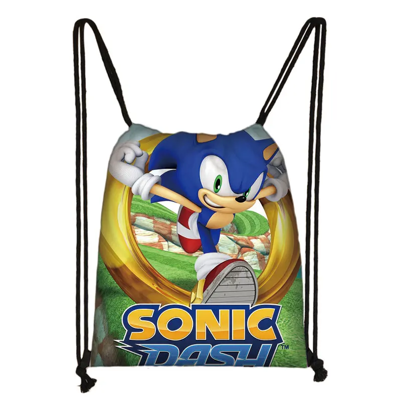 003 Игра “Марио” Sonic зубная щётка бум ежиков Мультфильм Детский рюкзак со шнурком для покупок школьной поездки вечерние сумки подарок 38*32 см - Цвет: 003