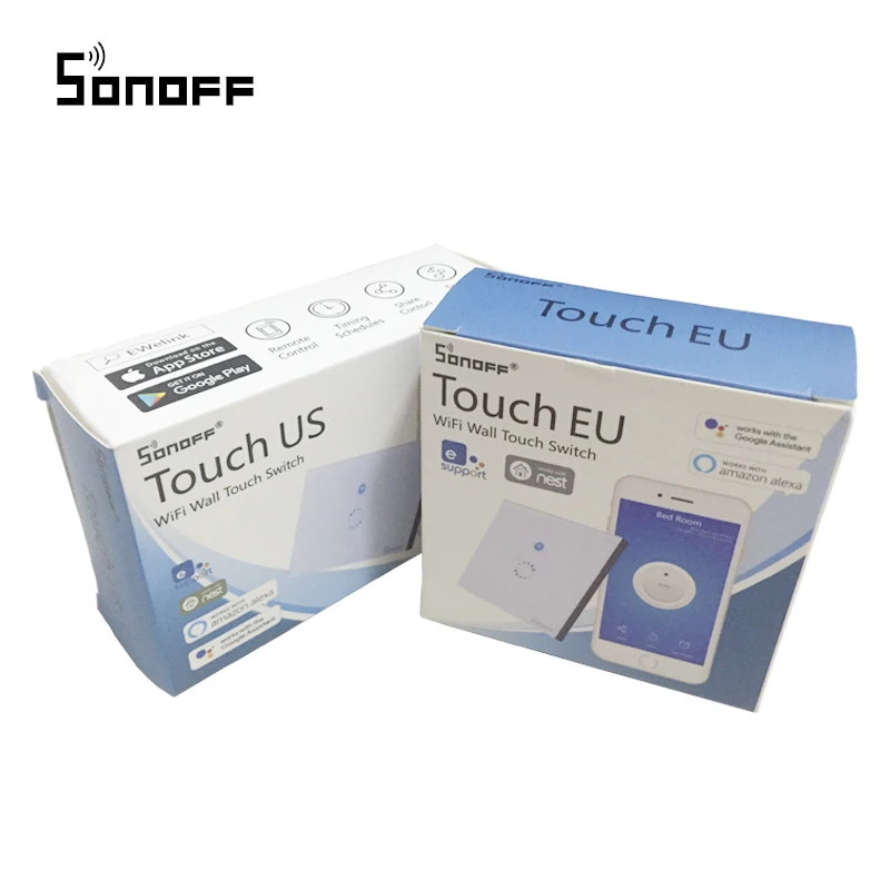 Itead Sonoff сенсорный EU/US Wifi настенный переключатель 1 банда способ беспроводной