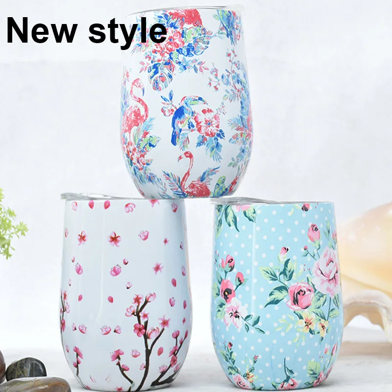 New12oz яйцо пивная кружка глоток вина чашка из нержавеющей стали с двойным Кофе