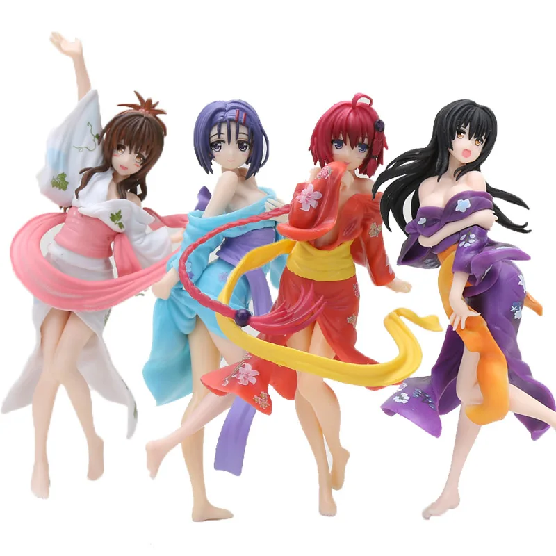 18 см аниме To love Ru Figures Toy Yui Kotegawa Darkness To Love Haruna Sairenji Kurosaki Meia Микан Юки юката фигурка игрушки
