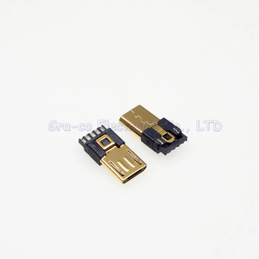 5 шт. разъем Micro 5P usb 5/5 с золотым покрытием|usb usb|usb usbmale male |
