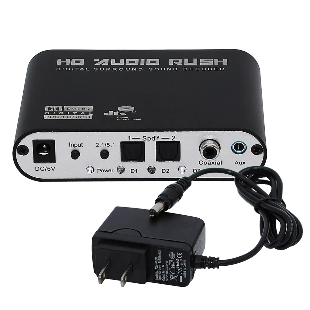 Высокое качество 5 1 аудио шестерни DTS AC 3 6CH цифровой конвертер LPCM до аналоговый