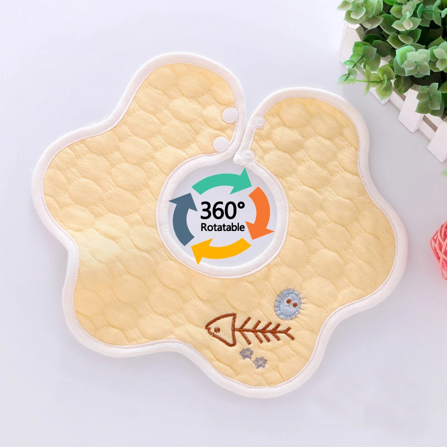 Waterproof Cotton Baby Bib Bandana Bibs for Scarf Apron Children's Infant Feeding Burp Cloth Drool Slab Boy Girl Stuff | Детская